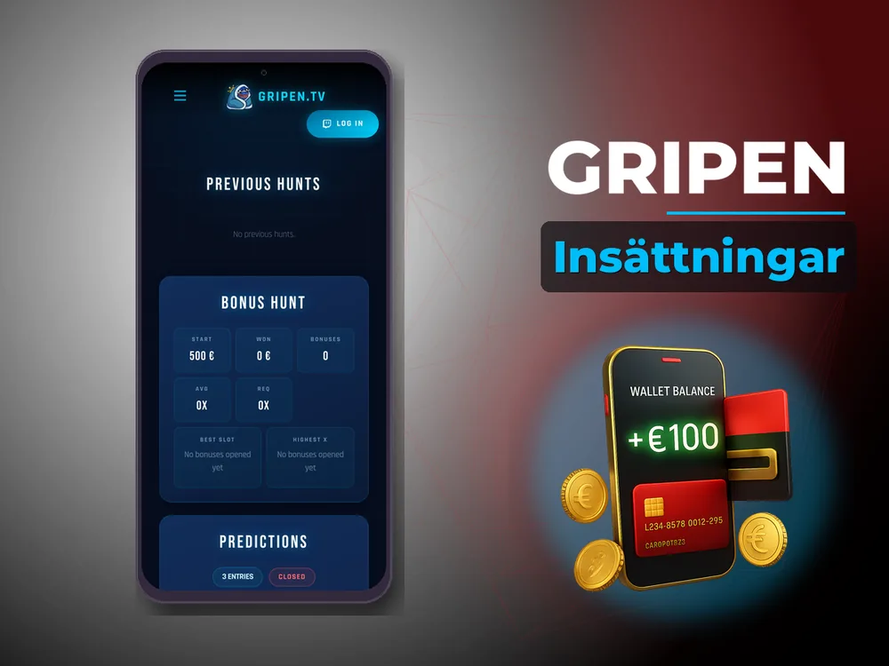 Gripen - Insättningar