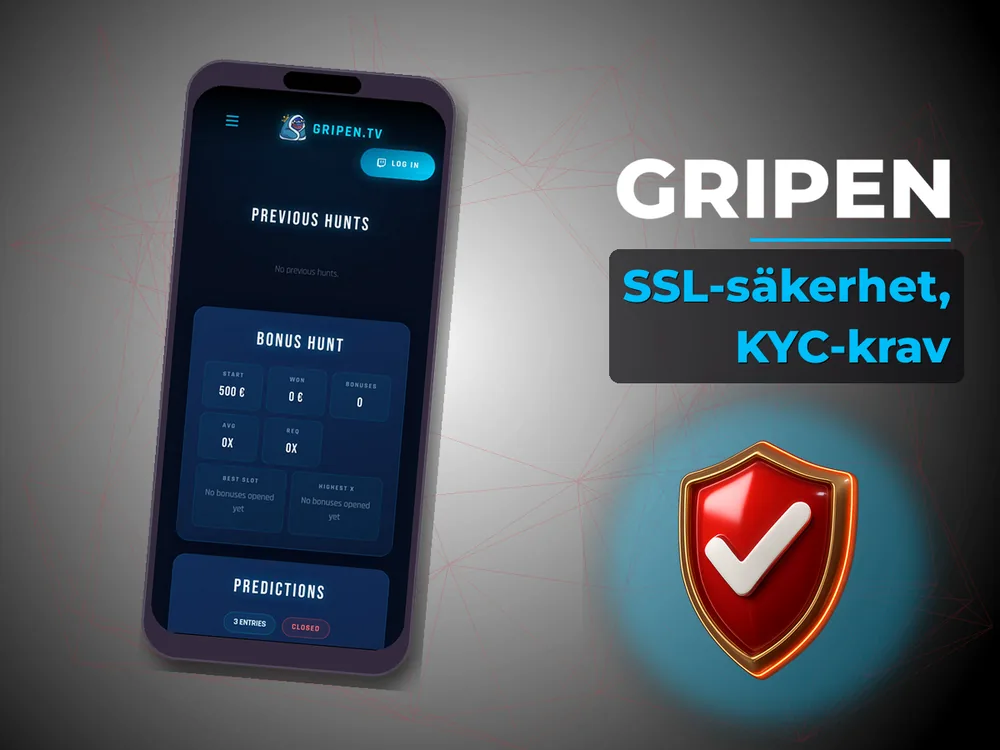 Gripen - SSL-säkerhet, KYC-krav